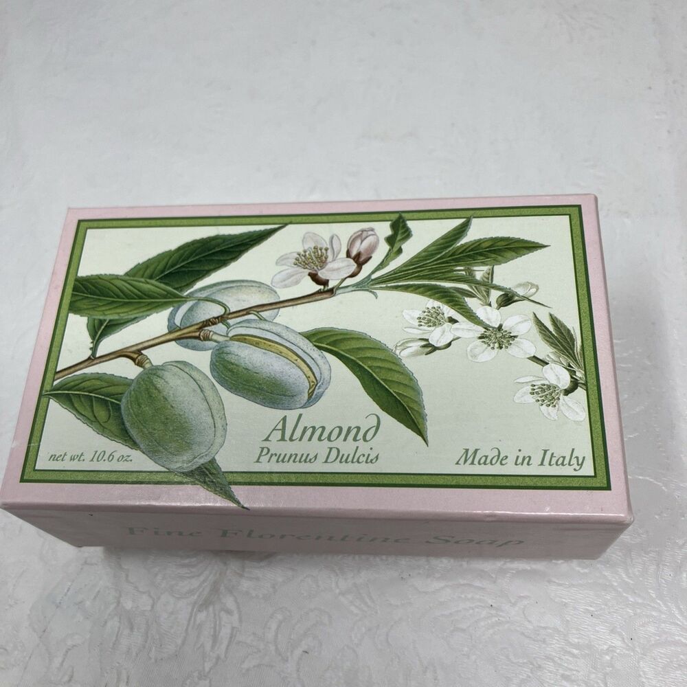 Saponificio Artigianale Fiorentino Italy Boxed Soap 10.6 oz Almond NEW